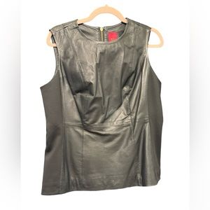 GILI Black Genuine Leather Top